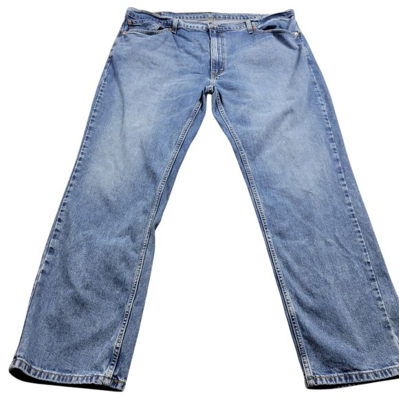 Levi's 559 Jeans Mens 42x31 Tag 42x32 Dark Wash Relaxed Straight Leg - Picture 1 of 6